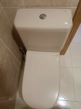 Sanitarios Roca Beige y espejo con armario