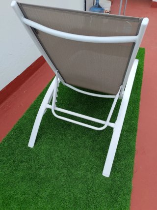Tumbona de exterior, 5 posiciones, aluminio