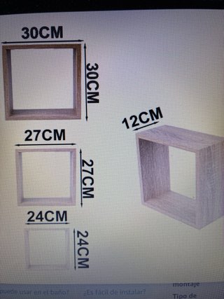 Conjunto 3 Estanterías miel