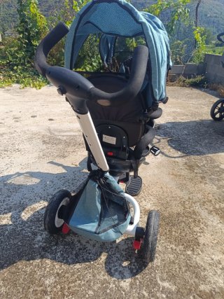 Triciclo gemelar azul