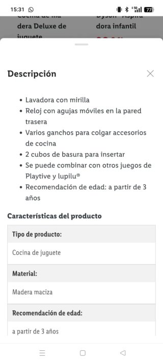 Cocinita de madera Lild Deluxe