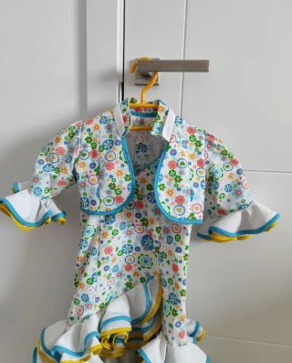 Traje Flamenca Niña 4-6 Años. Diseño Ana Barroso.