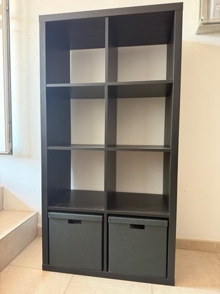 Estantería KALLAX negro-marrón