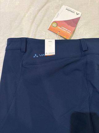 Pantalones senderismo mujer Vaude azul