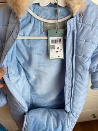 Abrigo invierno bebé con manoplas y pies