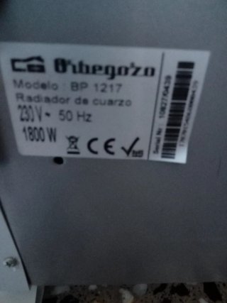 Calefactor Orbegozo Halógeno