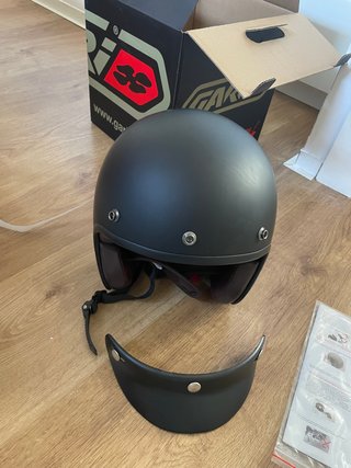 Casco Jet Moto Garibaldi G02X Negro Mate.