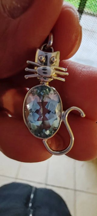 Ciondolo Acquamarina Oro bianco 750