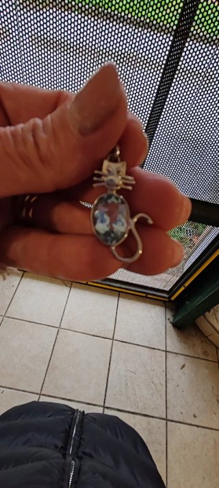 Ciondolo Acquamarina Oro bianco 750