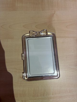 Portafotos doble transparente con lazo