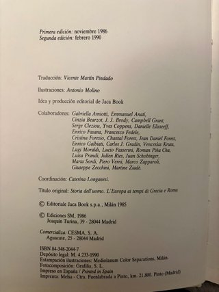 Lote 4 Libros HISTORIA DEL HOMBRE Ed. SM PERFECTOS