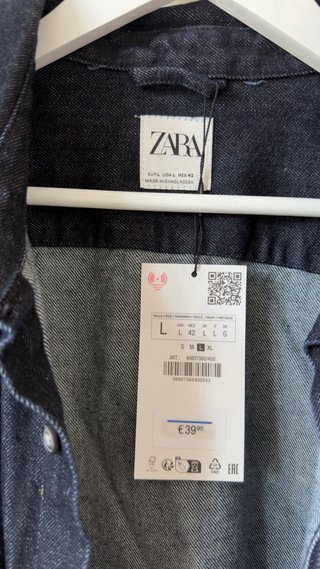 Sobrecamisa vaquera ZARA hombre
