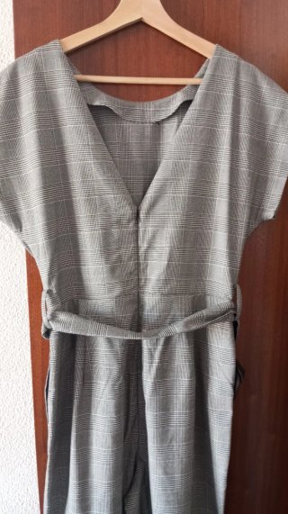 Mono largo estampado cuadros