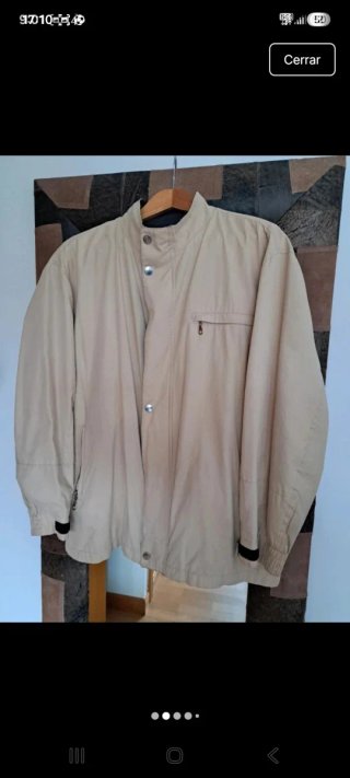 Cazadora impermeable caballero beige