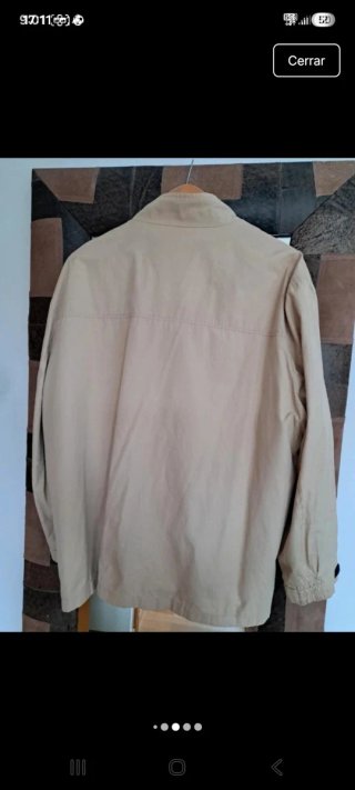Cazadora impermeable caballero beige