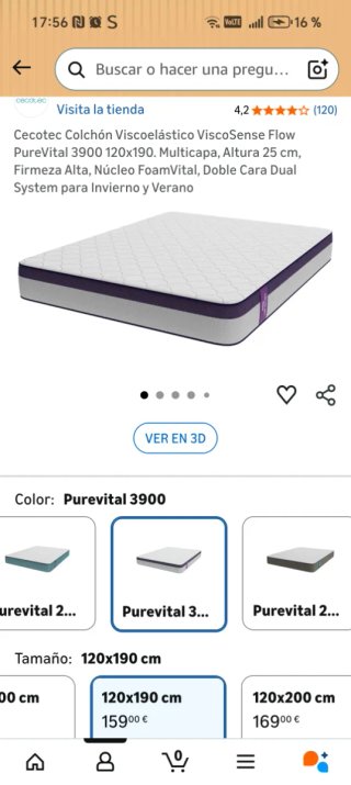Colchón Cecotec y Almohada