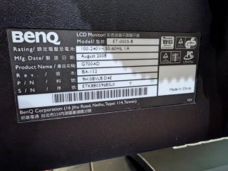 Monitor Benq G700AD VGA 17"