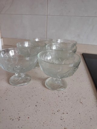 6 Bicchieri da Dessert in Vetro
