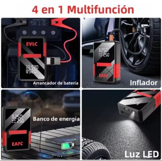 Compresor Arrancador Portátil Multifunción