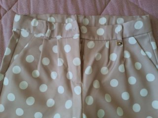 Pantaloni palazzo bambina pois