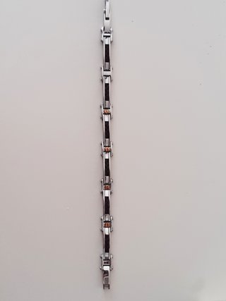 Bracciale Uomo Acciaio e Cuoio