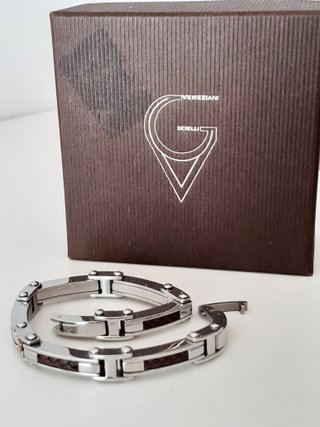 Bracciale Uomo Acciaio e Cuoio