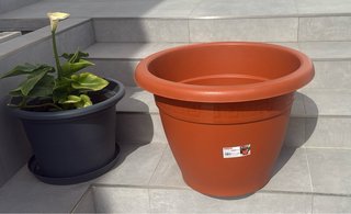 Macetero terracota 60cm + plato regalo