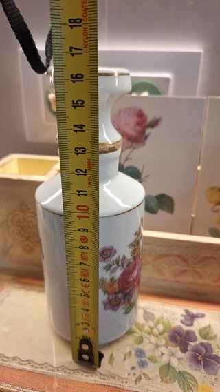 Perfumero porcelana vintage flores