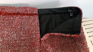 Falda tweed flecos Mango talla S