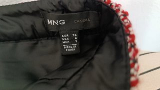 Falda tweed flecos Mango talla S