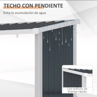 Cobertizo para leña metálico