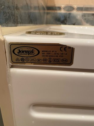 Bañera Jacuzzi Whirlpool Blanco modelo JP12