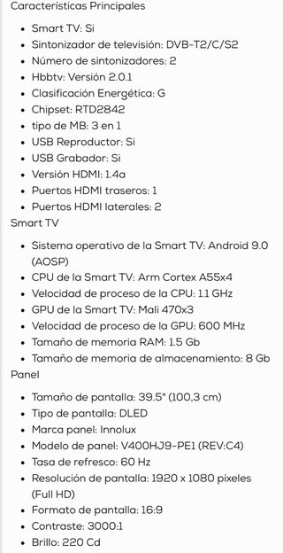 Televisor TD Systems 40 Smart TV