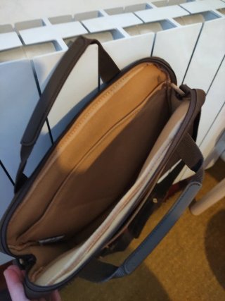 Bolsa portátil acolchada Samsonite marrón y beige
