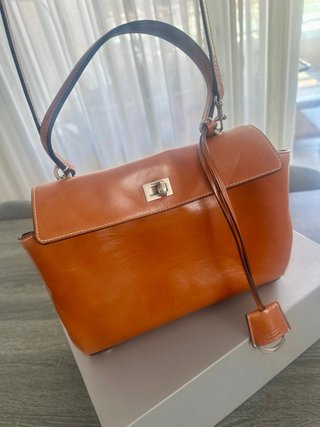 Borsa Balenciaga in pelle caramelo