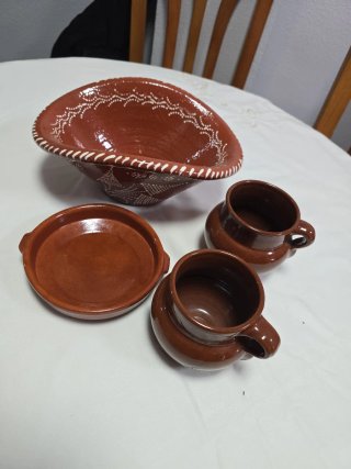 Juego de cerámica barro