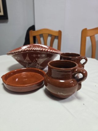 Juego de cerámica barro