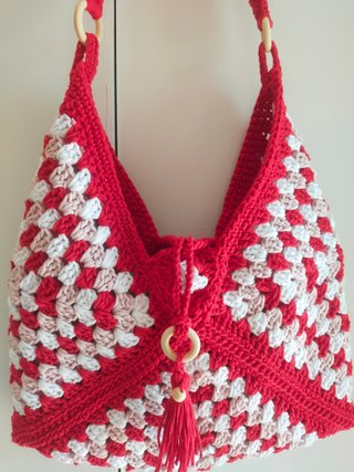 Bolso de crochet grueso de algodón