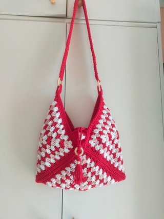 Bolso de crochet grueso de algodón