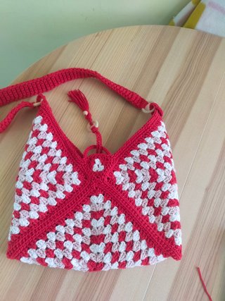 Bolso de crochet grueso de algodón