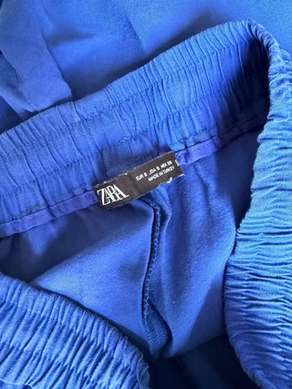 Pantalones Zara Anchos Azul
