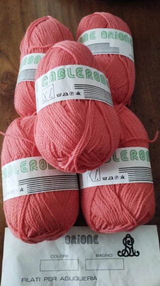 5 gomitoli Cablerone 100g corallo