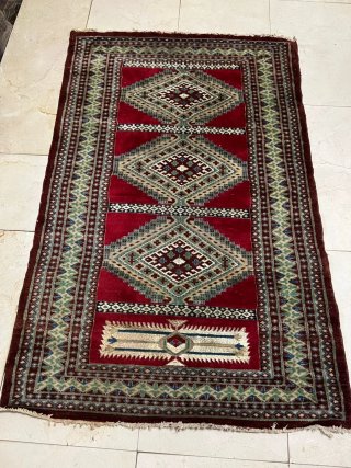 Alfombra persa de lana multicolor