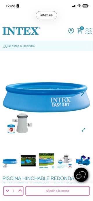 Depuradora piscina Intex con manguera