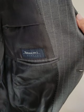 Completo uomo gessato grigio