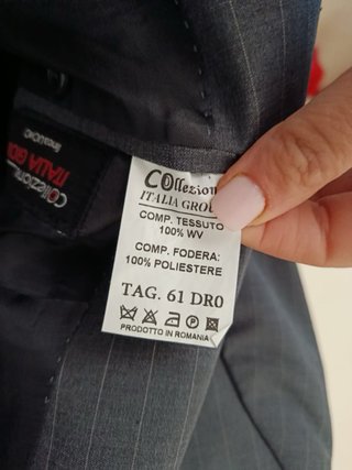 Completo uomo gessato grigio