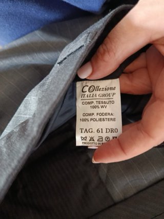 Completo uomo gessato grigio