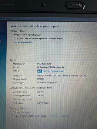 HP Pavilion 6780ew Portátil