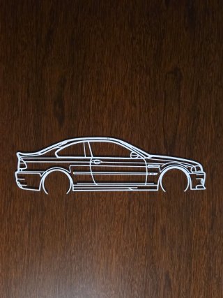 Silhueta BMW E46 M3 Branco