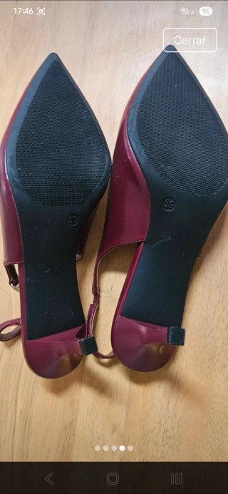 Zapatos Catwalk granates tacón bajo talla 39